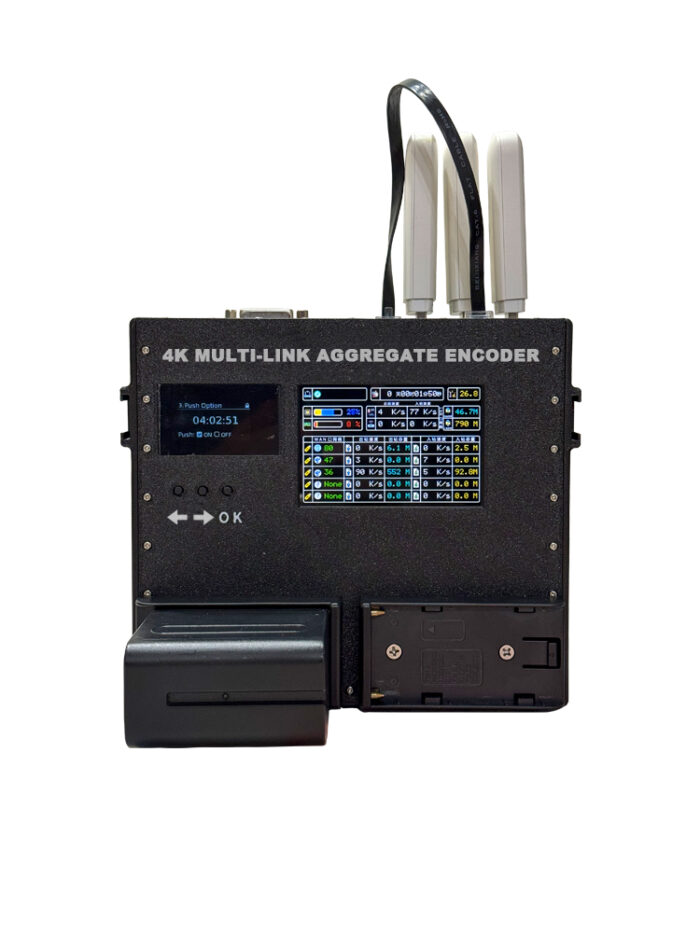 5G 4G bonding encoder network aggregation live broadcast push stream live video return network status monitoring outdoor live conference lecture