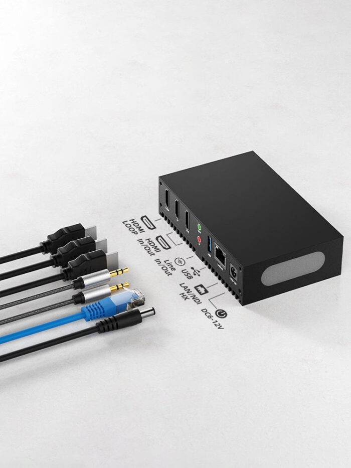 4K 60fps hdmi video codec Encoding decoding and transcoding POE powered and with tally signal light - Image 3
