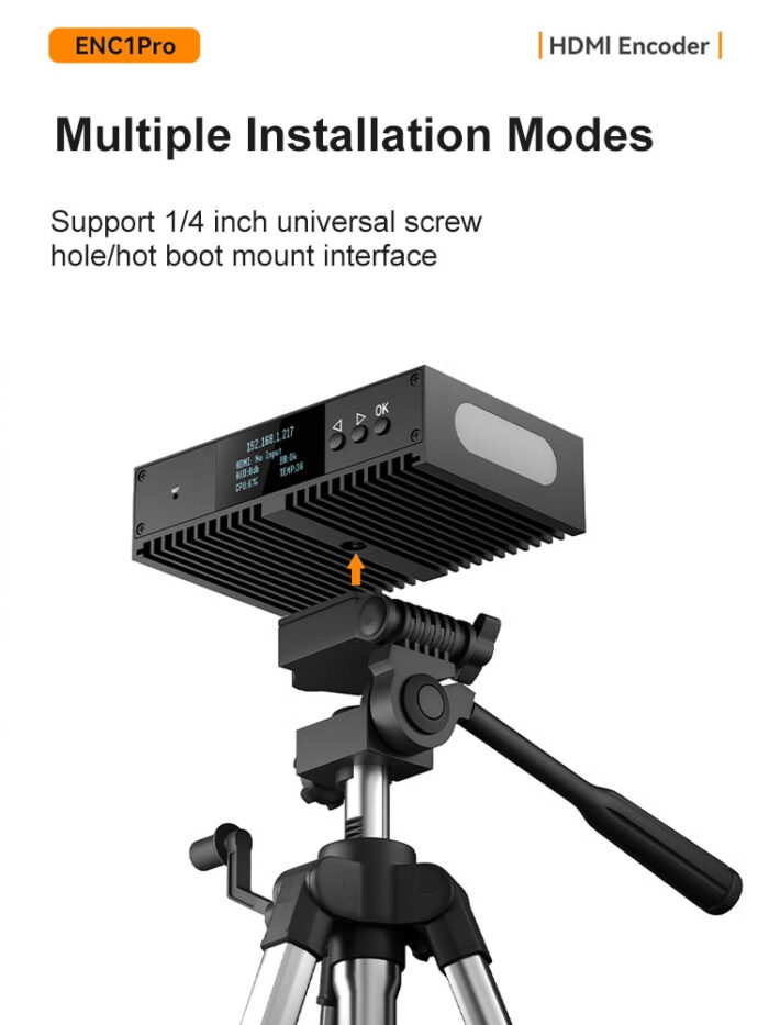 4K 60fps hdmi video codec Encoding decoding and transcoding POE powered and with tally signal light - Image 2